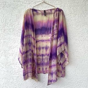 Tie Dye Boho Kimono Beach Cover Up